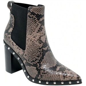 Dodger Snake Brown/ Black studded Chelsea boots